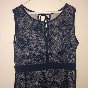 Navy and Nude Dress
